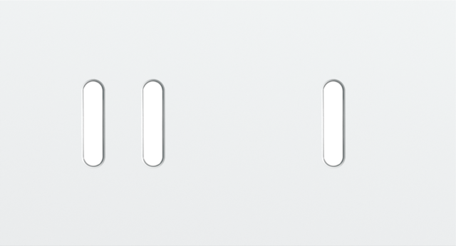 Tweevoudige afdekplaat, horizontaal 71 mm centerafstand, voo