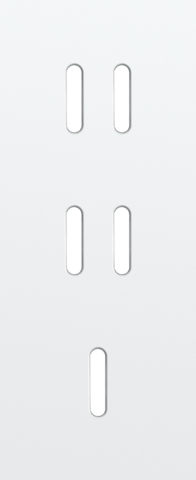 Drievoudige afdekplaat, verticaal 60 mm centerafstand, voor