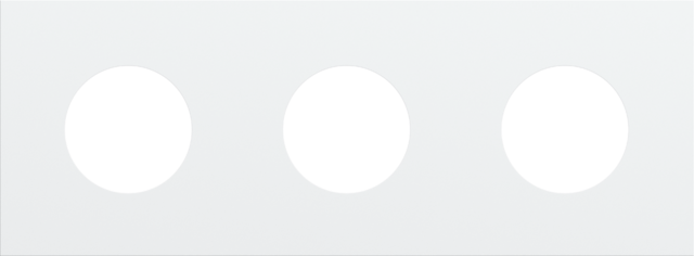 Drievoudige afdekplaat, 71 mm centerafstand, voor drie stopc