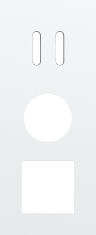 Drievoudige afdekplaat, verticaal 60 mm centerafstand, voor