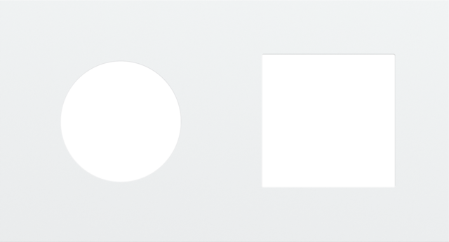 Tweevoudige afdekplaat, horizontaal 71 mm centerafstand,voor