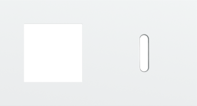 Tweevoudige afdekplaat, horizontaal 71 mm centerafstand,voor