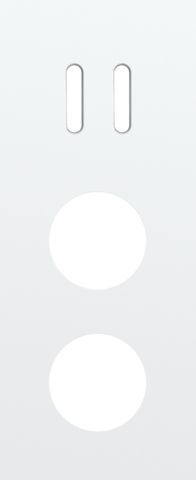 Drievoudige afdekplaat, verticaal 60 mm centerafstand, voor