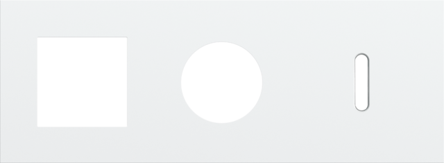 Drievoudige afdekplaat, horizontaal 71 mm centerafstand,voor