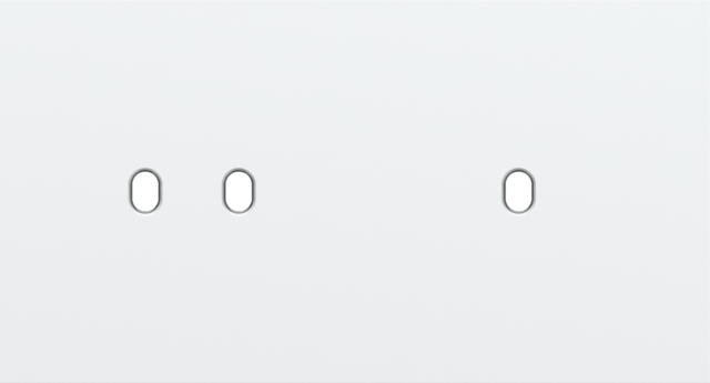 Tweevoudige afdekplaat, horizontaal 71 mm centerafstand, voo