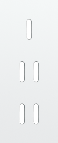 Drievoudige afdekplaat, verticaal 60 mm centerafstand, voor