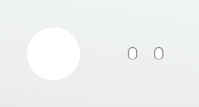 Tweevoudige afdekplaat, horizontaal 71 mm centerafstand, voo