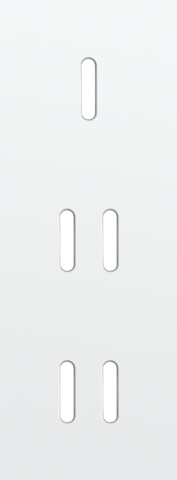 Drievoudige afdekplaat, verticaal 71 mm centerafstand, voor