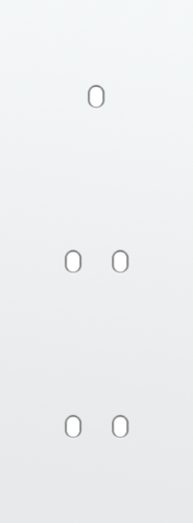 Drievoudige afdekplaat, verticaal 71 mm centerafstand, voor