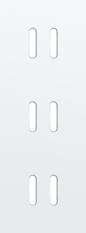 Drievoudige afdekplaat, verticaal 71 mm centerafstand, voor