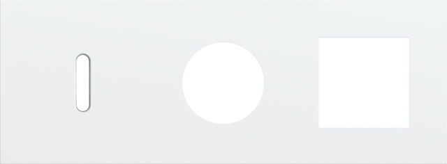 Drievoudige afdekplaat, horizontaal 71 mm centerafstand,voor