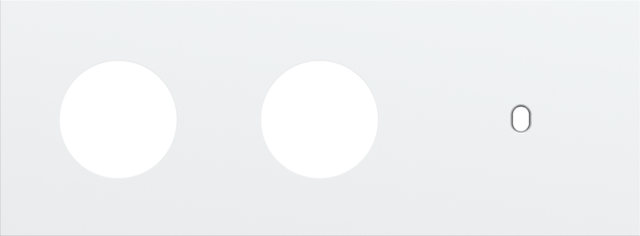 Drievoudige afdekplaat, horizontaal 71 mm centerafstand, voo