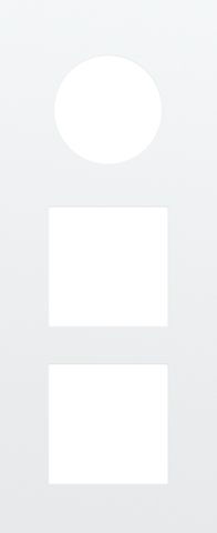 Drievoudige afdekplaat, verticaal 60 mm centerafstand, voor