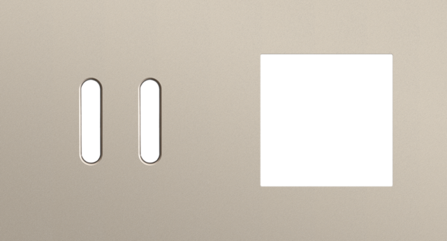 Tweevoudige afdekplaat, horizontaal 71 mm centerafstand,voor