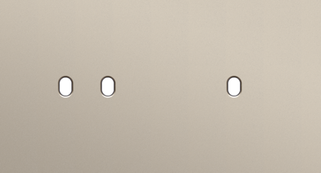 Tweevoudige afdekplaat, horizontaal 71 mm centerafstand, voo