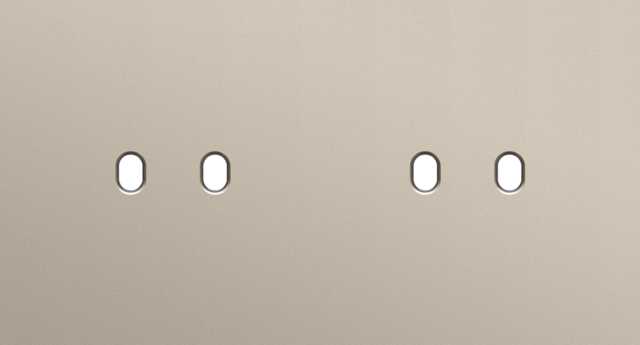 Tweevoudige afdekplaat, horizontaal 71 mm centerafstand, voo