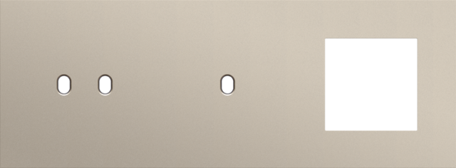 Drievoudige afdekplaat, horizontaal 71 mm centerafstand,voor