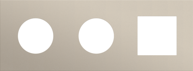 Drievoudige afdekplaat, horizontaal 71 mm centerafstand,voor