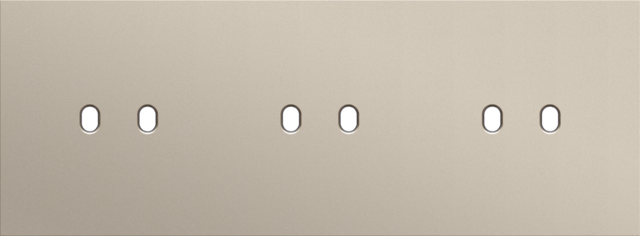 Drievoudige afdekplaat, horizontaal 71 mm centerafstand, voo