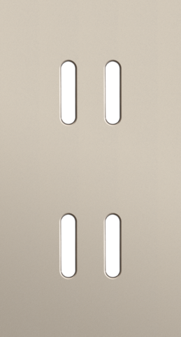 Tweevoudige afdekplaat, verticaal 71 mm centerafstand, voor