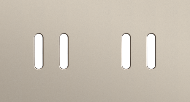 Tweevoudige afdekplaat, horizontaal 71 mm centerafstand, voo