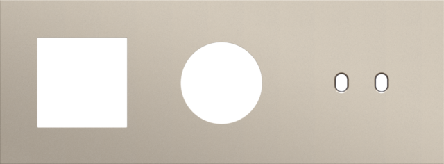 Drievoudige afdekplaat, horizontaal 71 mm centerafstand,voor