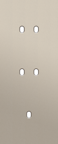 Drievoudige afdekplaat, verticaal 60 mm centerafstand, voor