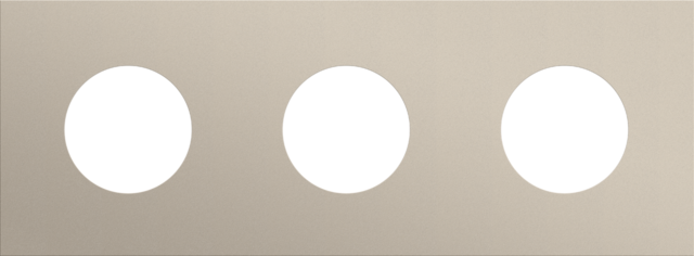 Drievoudige afdekplaat, 71 mm centerafstand, voor drie stopc