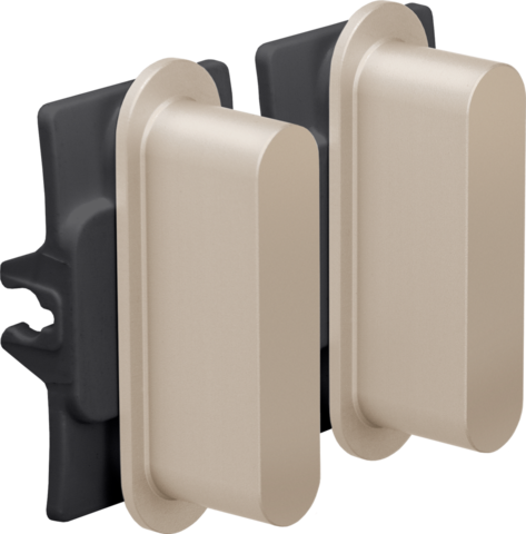 Niko Rocker set voor tweevoudige schakelfuncties, steel cham