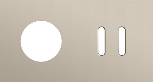 Tweevoudige afdekplaat, horizontaal 71 mm centerafstand, voo