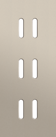 Drievoudige afdekplaat, verticaal 60 mm centerafstand, voor