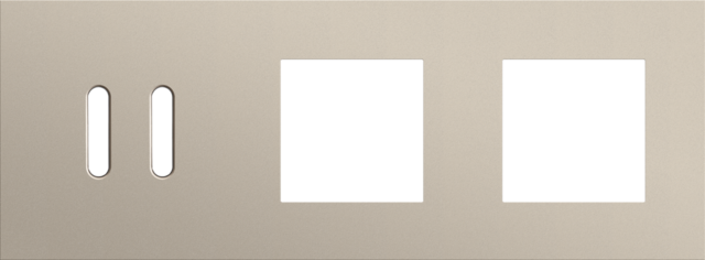 Drievoudige afdekplaat, horizontaal 71 mm centerafstand,voor