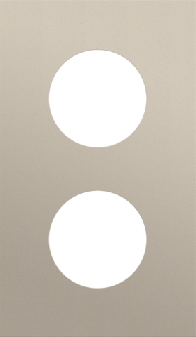 Tweevoudige afdekplaat, 60 mm centerafstand, voor twee stopc