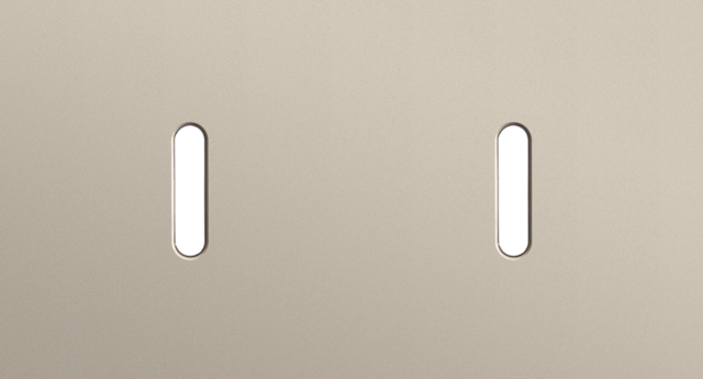 Tweevoudige afdekplaat, horizontaal 71 mm centerafstand, voo