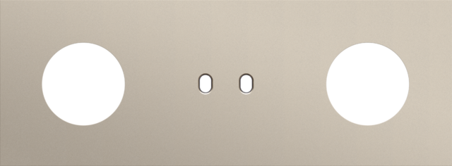 Drievoudige afdekplaat, horizontaal 71 mm centerafstand,voor