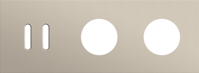 Drievoudige afdekplaat, horizontaal 71 mm centerafstand, voo