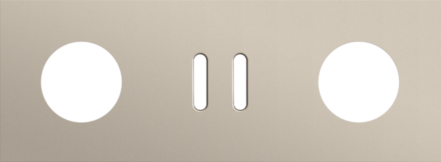 Drievoudige afdekplaat, horizontaal 71 mm centerafstand,voor