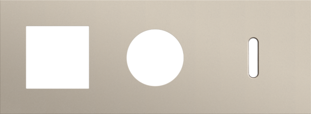 Drievoudige afdekplaat, horizontaal 71 mm centerafstand,voor