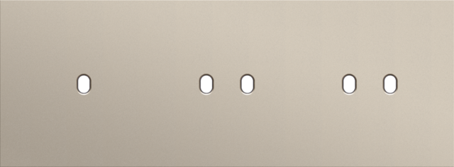 Drievoudige afdekplaat, horizontaal 71 mm centerafstand,voor