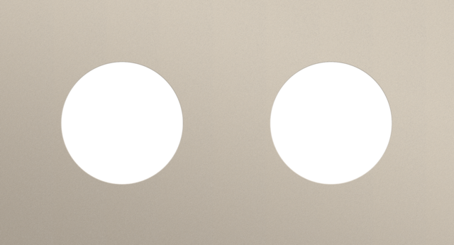 Tweevoudige afdekplaat, 71 mm centerafstand, voor twee stopc