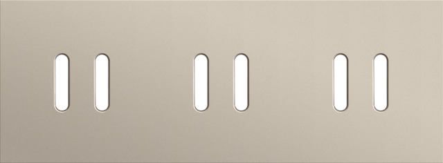 Drievoudige afdekplaat, horizontaal 71 mm centerafstand, voo