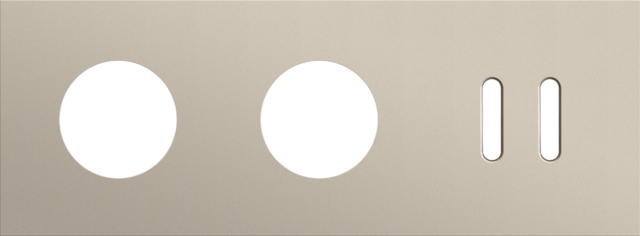 Drievoudige afdekplaat, horizontaal 71 mm centerafstand, voo