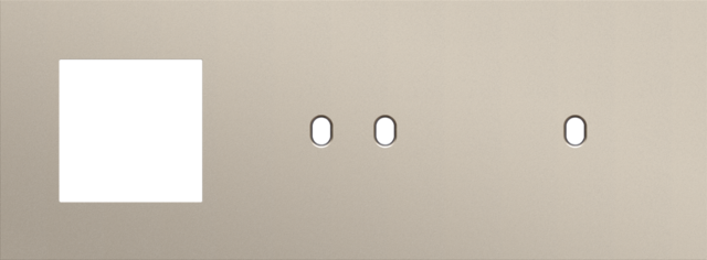 Drievoudige afdekplaat, horizontaal 71 mm centerafstand,voor