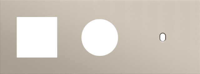 Drievoudige afdekplaat, horizontaal 71 mm centerafstand,voor