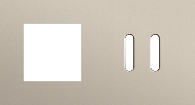 Tweevoudige afdekplaat, horizontaal 71 mm centerafstand,voor