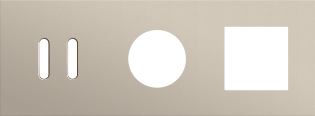 Drievoudige afdekplaat, horizontaal 71 mm centerafstand,voor