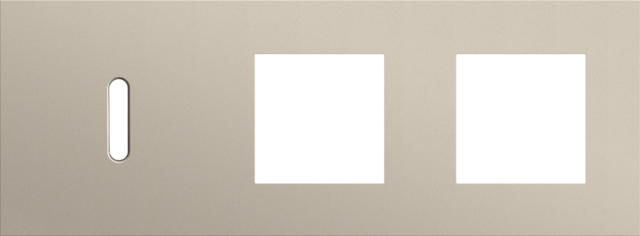 Drievoudige afdekplaat, horizontaal 71 mm centerafstand,voor