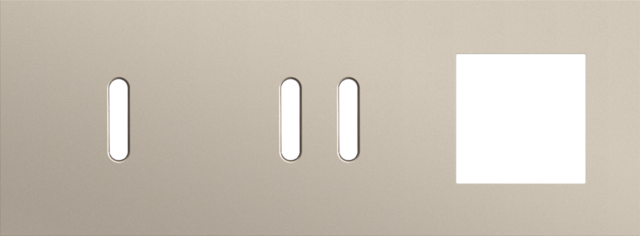 Drievoudige afdekplaat, horizontaal 71 mm centerafstand,voor