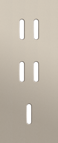 Drievoudige afdekplaat, verticaal 60 mm centerafstand, voor