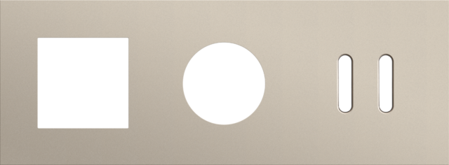 Drievoudige afdekplaat, horizontaal 71 mm centerafstand,voor